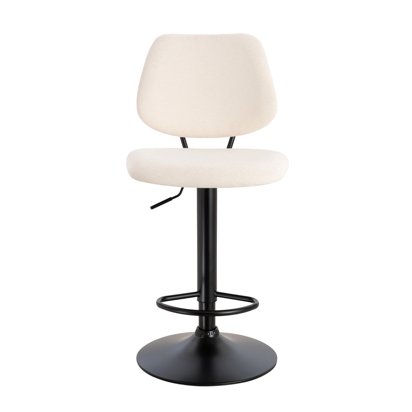 Furnitura Orion Bar Stool - Sanded Black Base - Set of 2