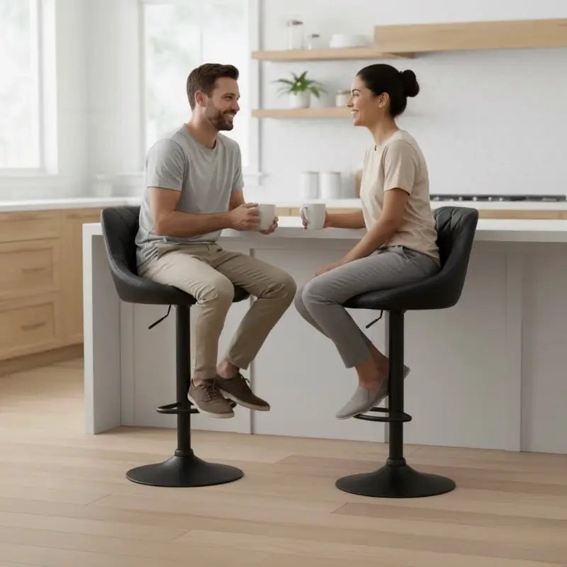 Nova Bar Stools - Matte Black Base (Set of 2)